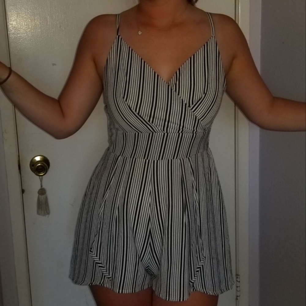 Striped romper